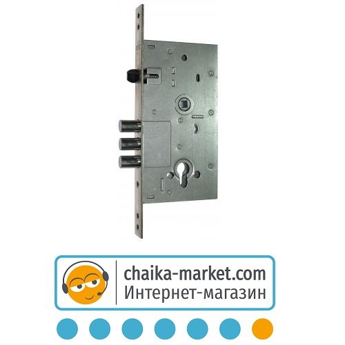 Корпус замка для металевих дверей USK 252R б/отв. NP (полірований нікель)